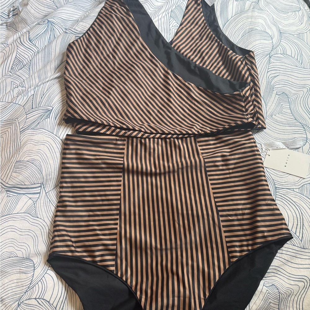 Baiia Striped Swimsuit, reversible.